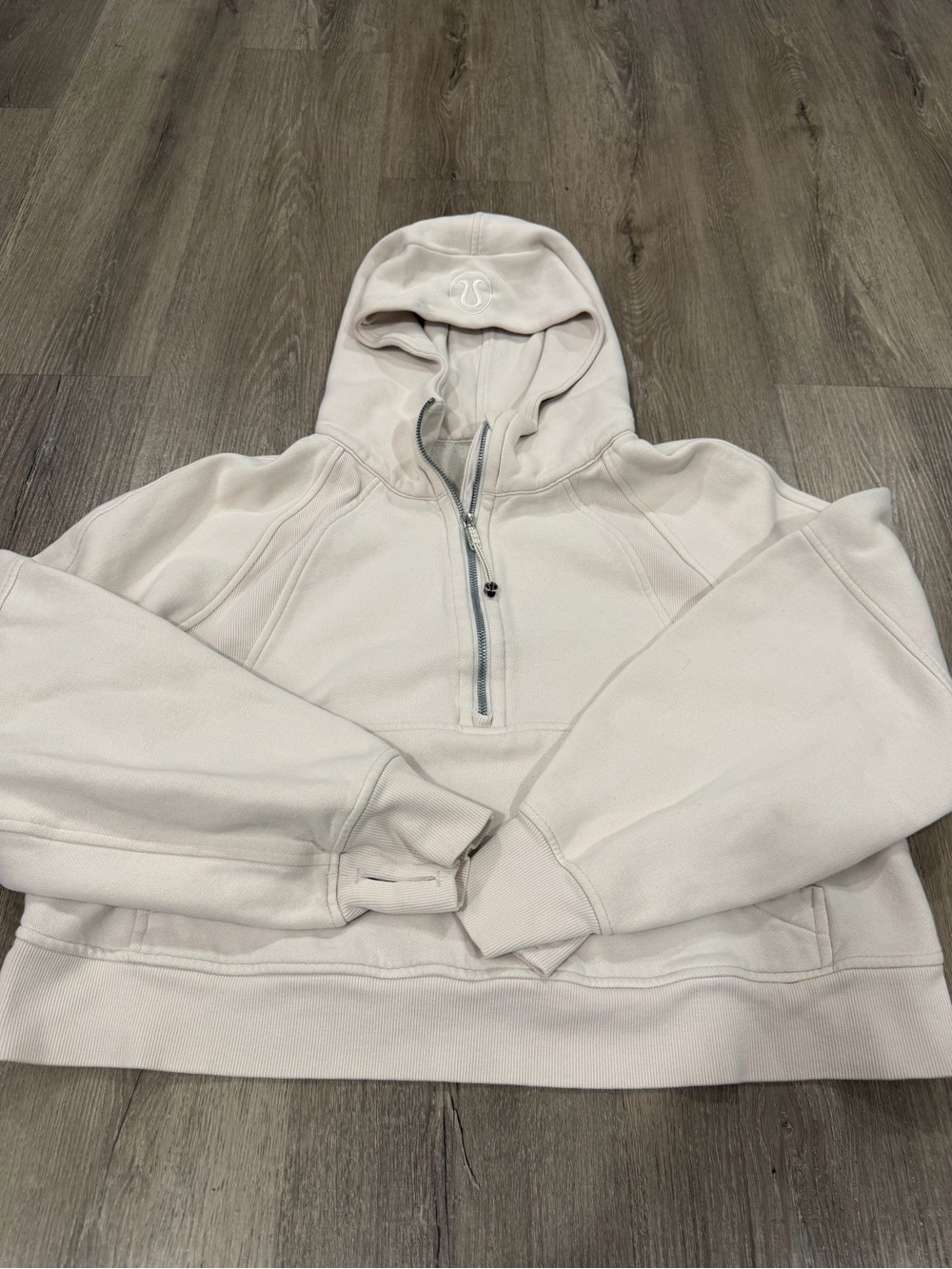 lululemon athletica Off-the-Shoulder Hoodie Sweater - Light Beige